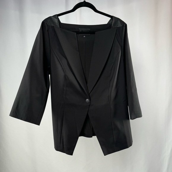 Eloquii Jackets & Blazers - NWT Eloquii Collarless Blazer Jacket‎ in Black Size 16
